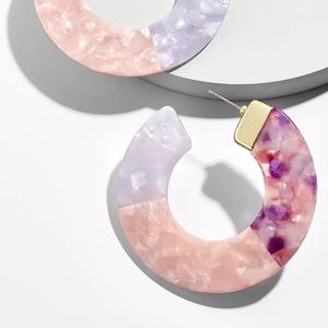 🌟{BOGO}🌟 Tri-Colored Half Hoop Acrylic Earrings